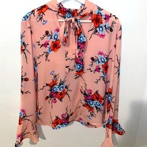 Shine star V-neck blouse